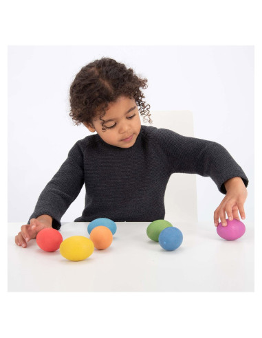 TIK-74005,Oua colorate din lemn, set 7 buc., TickiT