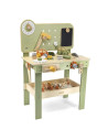 VIG8855-B,Banc de lucru din lemn cu accesorii, verde pastel