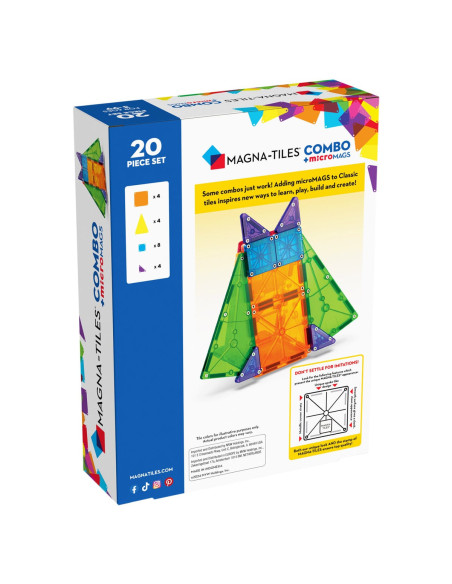 MGT-244020CO,MAGNA-TILES Combo + microMAGS, 20 piese