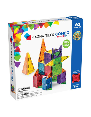 MGT-244062CO,MAGNA-TILES Combo + microMAGS, 62 piese