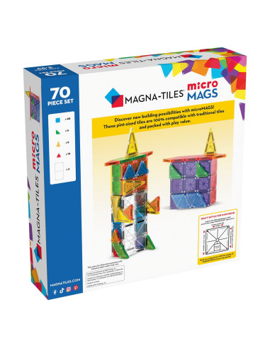 MGT-244070MM,MAGNA-TILES microMAGS, 70 piese
