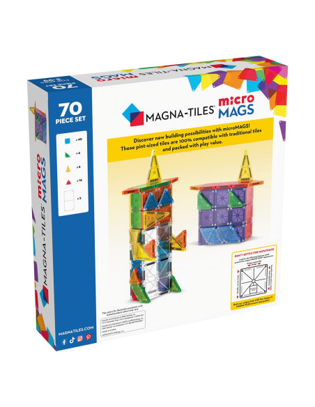 MGT-244070MM,MAGNA-TILES microMAGS, 70 piese