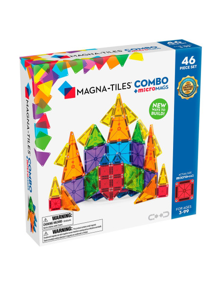 MGT-244046COM,MAGNA-TILES Combo + microMAGS, 46 piese