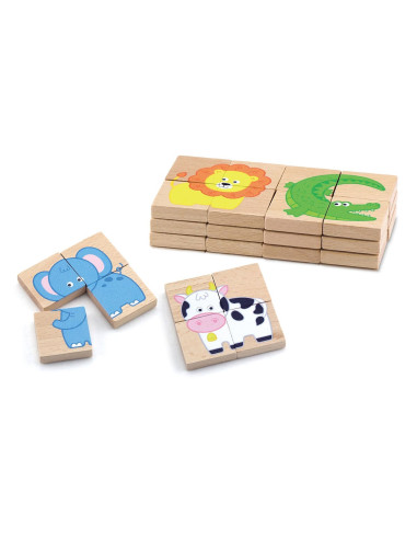 VIG50722,Puzzle magnetic din lemn, Animale