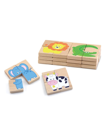 VIG50722,Puzzle magnetic din lemn, Animale