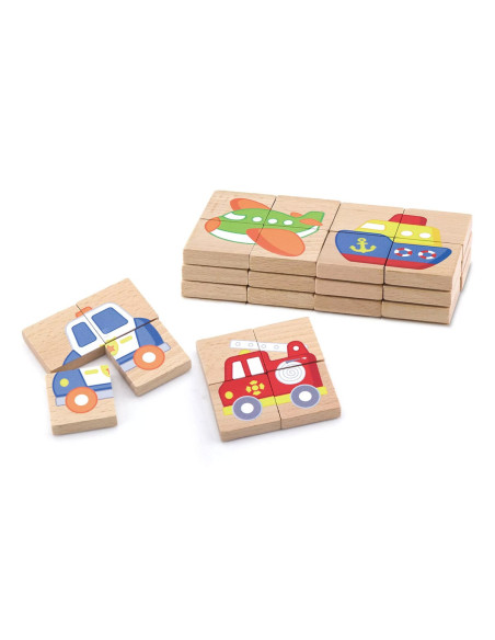 VIG50723,Puzzle magnetic din lemn, Mijloace de transport