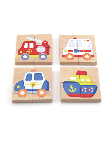 VIG50723,Puzzle magnetic din lemn, Mijloace de transport