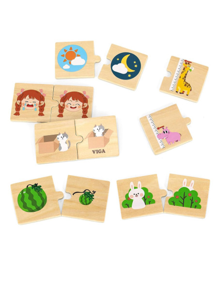 VIG44674,Puzzle de asociere din lemn, Opozitii