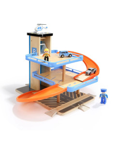 TPB8306,Parcare din lemn cu 2 etaje, helicopter si masinute 2