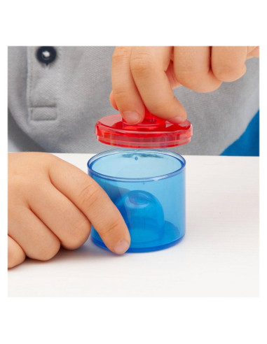 TIK-73105,Borcanele transparente colorate, set 18 buc.