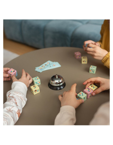 BSGA498,Joc de rapiditate cu sonerie si cuburi din lemn