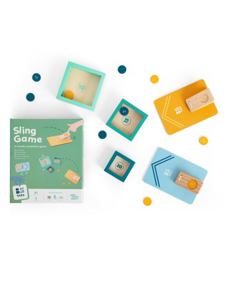 BSGA488,Sling game, joc cu lansatoare si jetoane din lemn