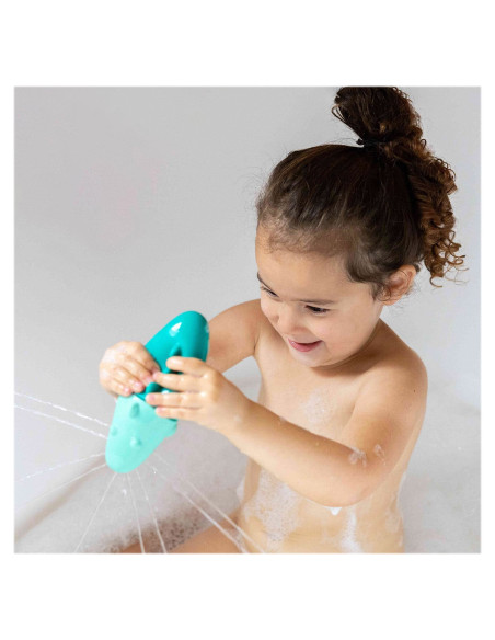 QT173854,Crocodilul Squeezi, jucarie stropitoare de baie din silicon