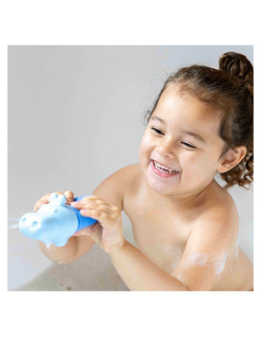 QT173830,Hipopotamul Squeezi, jucarie stropitoare de baie din silicon