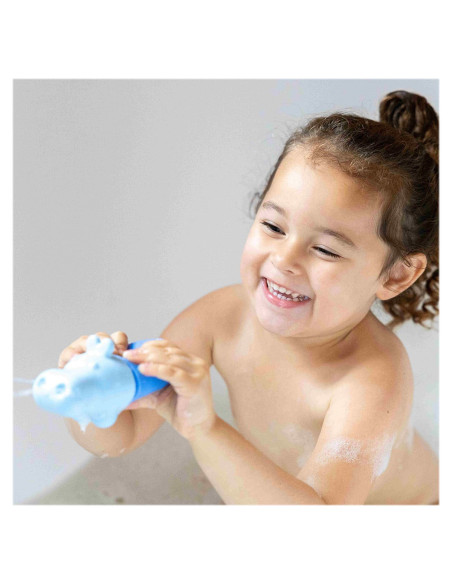 QT173830,Hipopotamul Squeezi, jucarie stropitoare de baie din silicon