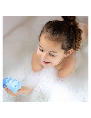 QT173830,Hipopotamul Squeezi, jucarie stropitoare de baie din silicon