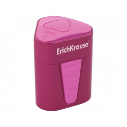 Ascuțitoare din plastic cu rezervor Erich Krause 3-Touch, Rosu