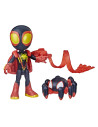 F8143_F7257,Spidey Prietenii Extraordinari Set Figurina Miles Morales Spider Man 10cm Si Accesorii