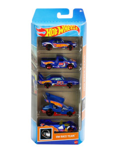 MT1806_HFV87,Set 5 Masini Hot Wheels Race Team