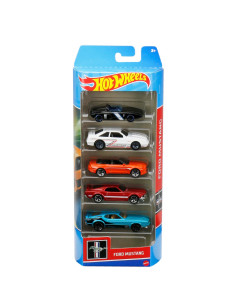 MT1806_HFV92,Set 5 Masini Hot Wheels Ford Mustang