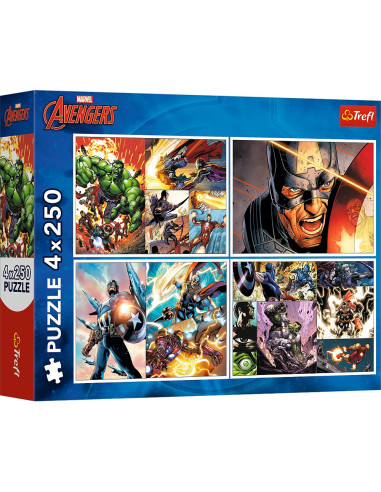 VV-13309,Puzzle Trefl 4x250 Avengers Marvel Zile Eroice