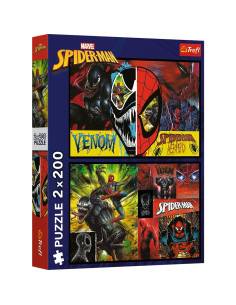 VV-13314,Puzzle Trefl 2x200 Spider Man Zi Si Noapte