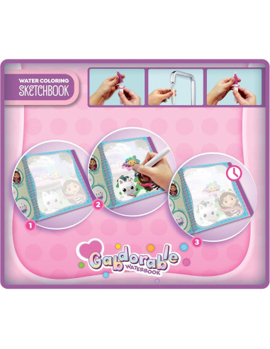 L13010,Waterbook: Carte de colorat Gabby's Dollhouse
