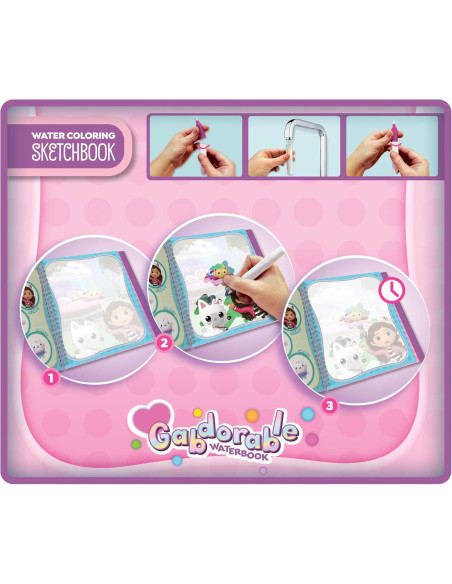 L13010,Waterbook: Carte de colorat Gabby's Dollhouse