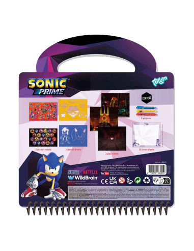 TT280519,Carte de activitati & pixuri - Sonic