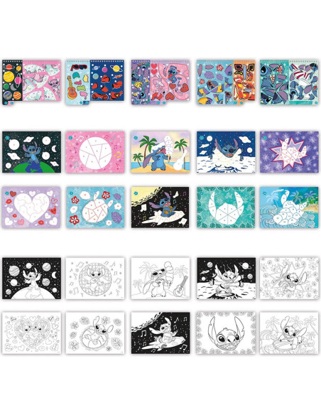 TT700123,Carte de colorat & abtibilduri cu numere - Stitch