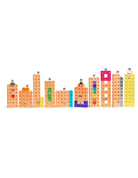 HM96321-UK,MathLink®Cubes Numberblocks in engleza Set de activitati de la 21 - 30
