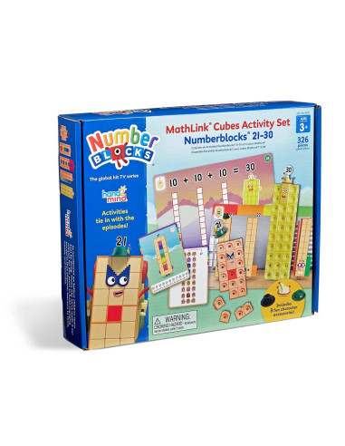 HM96321-UK,MathLink®Cubes Numberblocks in engleza Set de activitati de la 21 - 30