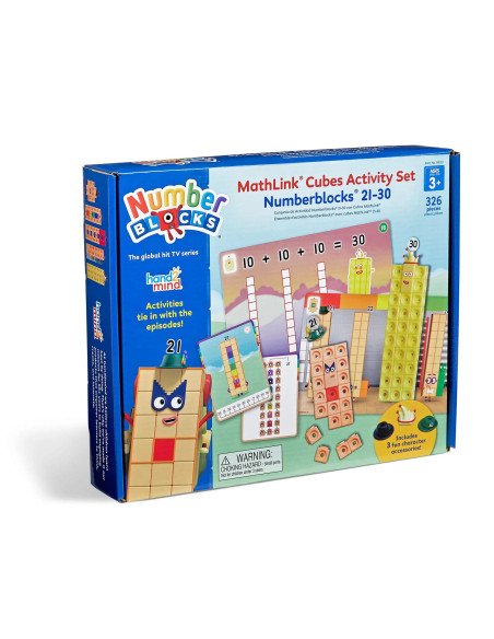 HM96321-UK,MathLink®Cubes Numberblocks in engleza Set de activitati de la 21 - 30