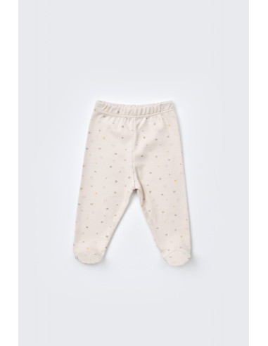 UP-BC-CSY5510-,Set 5 piese pentru nou nascut - 100% bumbac organic - Crem cu buline, BabyCosy