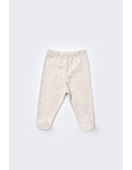 UP-BC-CSY5510-,Set 5 piese pentru nou nascut - 100% bumbac organic - Crem cu buline, BabyCosy