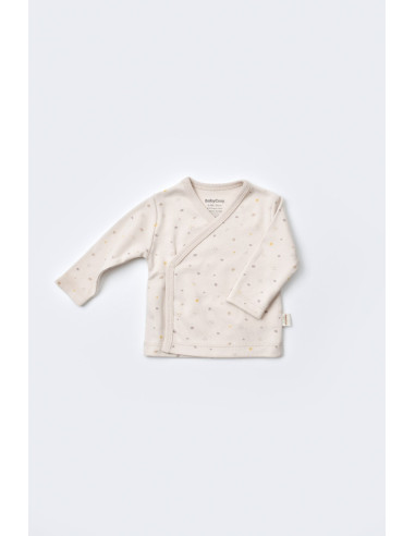 UP-BC-CSY5510-,Set 5 piese pentru nou nascut - 100% bumbac organic - Crem cu buline, BabyCosy