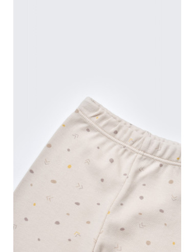 UP-BC-CSY5510-,Set 5 piese pentru nou nascut - 100% bumbac organic - Crem cu buline, BabyCosy