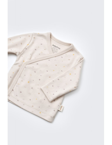 UP-BC-CSY5510-,Set 5 piese pentru nou nascut - 100% bumbac organic - Crem cu buline, BabyCosy