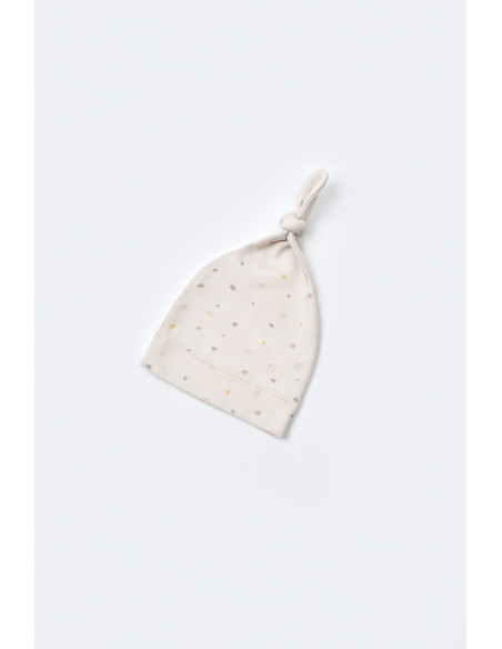 UP-BC-CSY5510-,Set 5 piese pentru nou nascut - 100% bumbac organic - Crem cu buline, BabyCosy