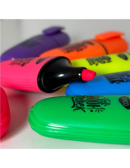 Textmarker Daco mini neon, 6 bucati/set