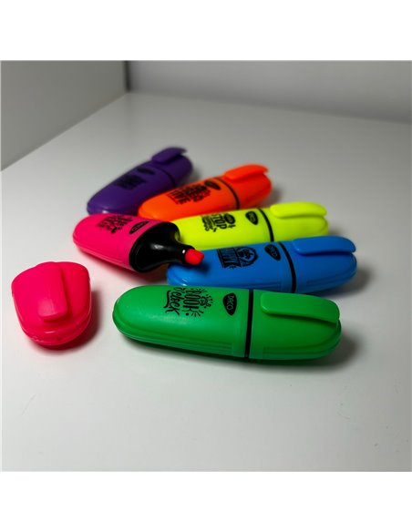 Textmarker Daco mini neon, 6 bucati/set