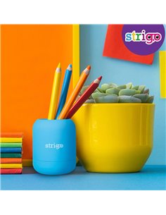 Suport instrumente de scris Strigo SSC052, Albastru 2