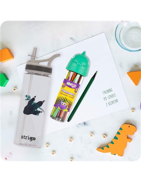 Carioci lavabile Strigo SSC288, 12 culori, Motiv dinozaur