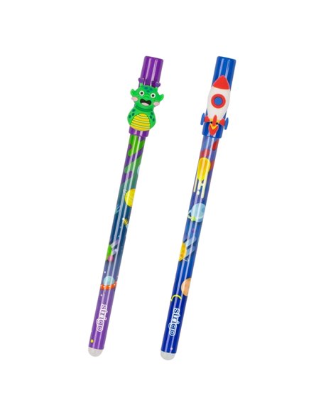 Set 2 pixuri cu cerneala termosensibila Strigo PIXT46, Motiv alien Set 2 pixuri cu cerneala termosensibila Strigo PIXT46, Motiv alien