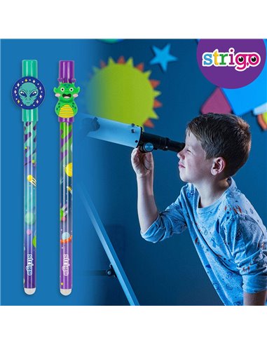 Set 2 pixuri cu cerneala termosensibila Strigo PIXT47, Motiv alien