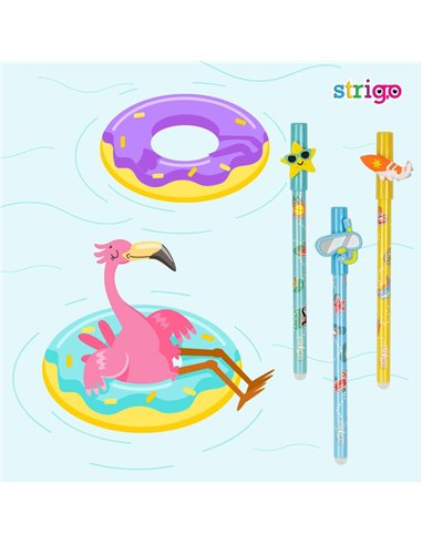 Set 2 pixuri cu cerneala termosensibila Strigo PIXT53, Motiv holidays Set 2 pixuri cu cerneala termosensibila Strigo PIXT53, Motiv holidays