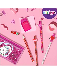 Set 2 pixuri cu cerneala termosensibila Strigo PIXT58, Motiv love 2