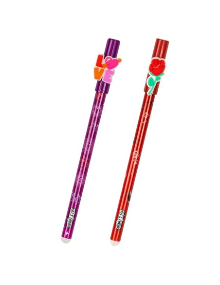 Set 2 pixuri cu cerneala termosensibila Strigo PIXT61, Motiv love