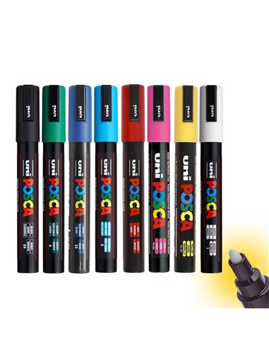 Set 8 markere UNI-POSCA PC-5M, 1.8-2.5 mm, M1486