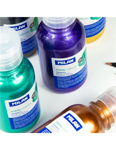 Tempera Milan 033480, 125 ml, Gri metalizat